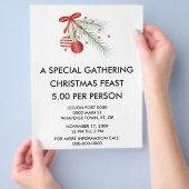 Weihnachtsessen Flyer (Hand)