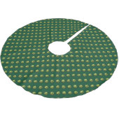 Weihnachtsessen Grüne Rosenkohl Muster Polyester Weihnachtsbaumdecke (Schrägansicht)