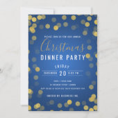 Weihnachtsessen in Gold und Navy für Unternehmen - Einladung (Vorderseite)