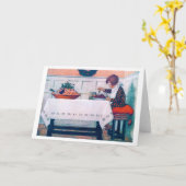 Weihnachtsessen, Jessie Willcox Smith Karte (Gelbe Blume)