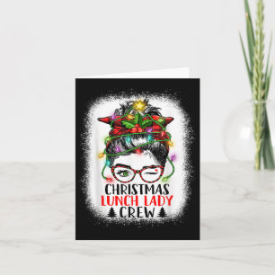 Weihnachtsessen Lady Crew Messy Bun Women Christma Karte
