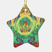 Weihnachtsessen Liebe Spielen Hakuna Matata Color. Keramik Ornament (Links)