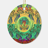 Weihnachtsessen Liebe Spielen Hakuna Matata Color. Keramikornament (Links)