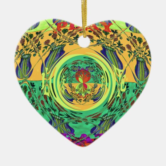 Weihnachtsessen Liebe Spielen Hakuna Matata Color. Keramikornament (Vorne)