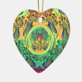 Weihnachtsessen Liebe Spielen Hakuna Matata Color. Keramikornament (Links)