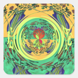 Weihnachtsessen Liebe Spielen Hakuna Matata Color. Quadratischer Aufkleber