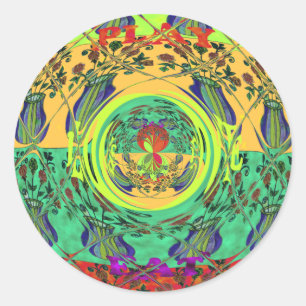 Weihnachtsessen Liebe Spielen Hakuna Matata Color. Runder Aufkleber