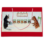 Weihnachtsessen, Louis Wain Große Geschenktüte (Vorderseite)