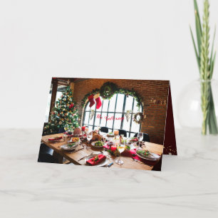 Weihnachtsessen Monogram Food Angels Tradition Feiertagskarte