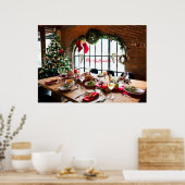 Weihnachtsessen Monogram Food Angels Tradition Poster (Küche)