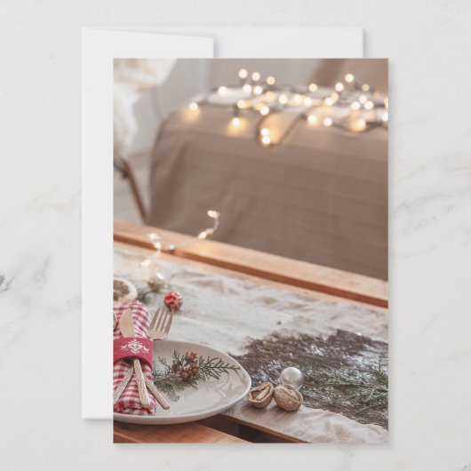 Weihnachtsessen/Party Einladung (Rückseite)