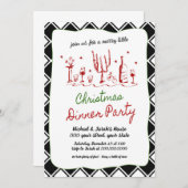 Weihnachtsessen Party Einladung (Vorne/Hinten)