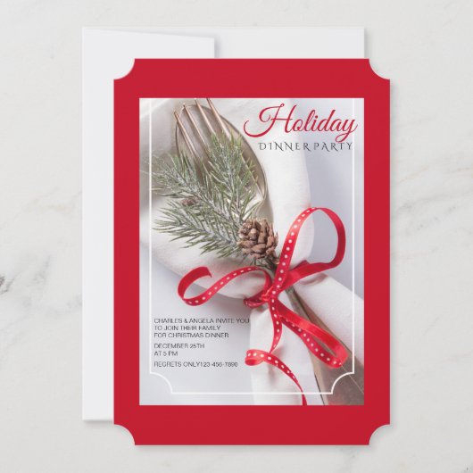 Weihnachtsessen Party Einladung (Vorderseite)