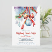 Weihnachtsessen Party Einladung (Stehend Vorderseite)