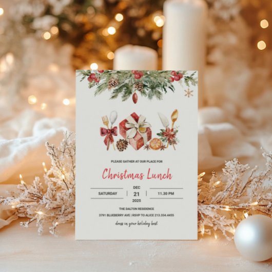 Weihnachtsessen Party Einladung