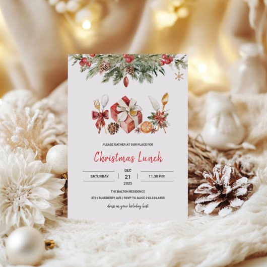 Weihnachtsessen Party Einladung