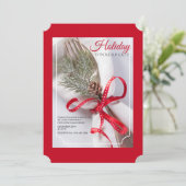 Weihnachtsessen Party Einladung (Stehend Vorderseite)