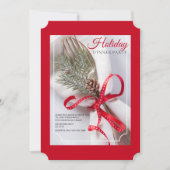 Weihnachtsessen Party Einladung (Vorderseite)