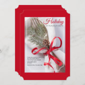 Weihnachtsessen Party Einladung (Vorne/Hinten)