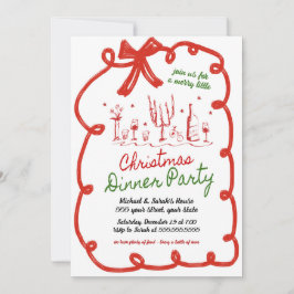 Weihnachtsessen Party Einladung