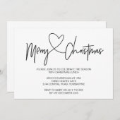 Weihnachtsessen Party Einladung Einladung (Vorne/Hinten)