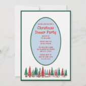 Weihnachtsessen Party Einladung Festliche Farben (Vorderseite)