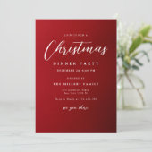 Weihnachtsessen Party Einladung, Minimalistisch Einladung (Stehend Vorderseite)
