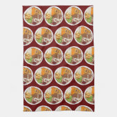 Weihnachtsessen Party UK Festive British Food Geschirrtuch (Vertikal)