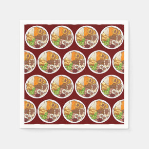 Weihnachtsessen Party UK Festive British Food Serviette