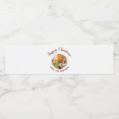 Weihnachtsessen Party UK Festive British Food Wasserflaschenetikett (Einzelnes Label)