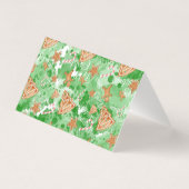 Weihnachtsessen Platzkarte | Lebkuchen und Pinien (Rückseite)