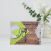 Weihnachtsessen Postkarte (Stehend Vorderseite)