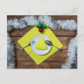 Weihnachtsessen Postkarte (Vorderseite)
