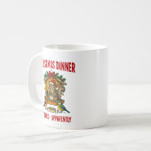 Weihnachtsessen serviert Lustiger Eichhörnchen-Bec Kaffeetasse (Vorderseite Links)