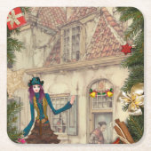 Weihnachtsessen Tischdekor Rechteckiger Pappuntersetzer (Vorderseite)