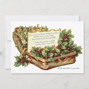 Weihnachtsessen Vintage Einladung