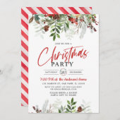 Weihnachtsessen Weihnachts-Party Einladung (Vorne/Hinten)