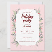 Weihnachtsessen zum Thema Botanisches Foliage - Pa Einladung (Vorderseite)