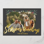 Weihnachtsessen zum Thema Botanisches Foliage - Pa Folieneinladung (Vorderseite)