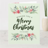 Weihnachtsessen zum Thema Botanisches Foliage - Pa Karte (Vorderseite)