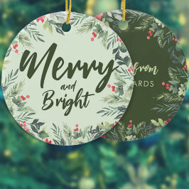 Weihnachtsessen zum Thema Botanisches Foliage - Pa Keramik Ornament