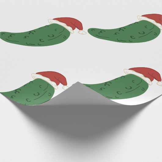 Weihnachtsessiggurke Geschenkpapier (Ecke)
