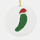 Weihnachtsessiggurke Keramik Ornament (Vorne)