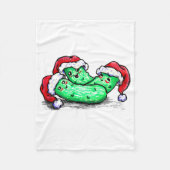 Weihnachtsessiggurken Fleecedecke (Vorderseite)