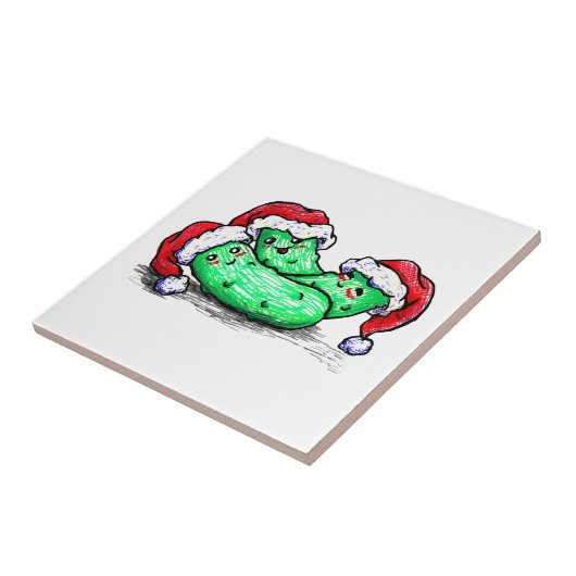 Weihnachtsessiggurken Fliese (Seite)