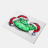 Weihnachtsessiggurken Fußmatte (Schrägansicht)
