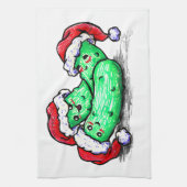 Weihnachtsessiggurken Geschirrtuch (Vertikal)