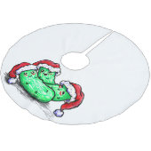 Weihnachtsessiggurken Polyester Weihnachtsbaumdecke (Schrägansicht)