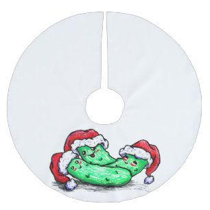 Weihnachtsessiggurken Polyester Weihnachtsbaumdecke