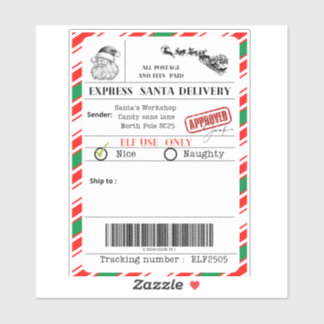 Weihnachtsetikett Aufkleber